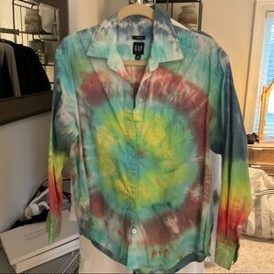 GAP Multicolor Tie-Dye Shirt